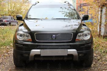 4 199 р. Защита радиатора (середина) Стрелка11 PREMIUM Volvo XC90 C рестайлинг (2006-2014) (хром)  с доставкой в г. Санкт‑Петербург. Увеличить фотографию 3