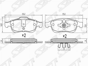 Колодки тормозные (передние) SAT Renault Fluence дорестайлинг (2010-2012)