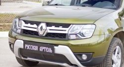 2 699 р. Защитная сетка решетки переднего бампера РА  Renault Duster  HS (2015-2021) рестайлинг  с доставкой в г. Санкт‑Петербург. Увеличить фотографию 1