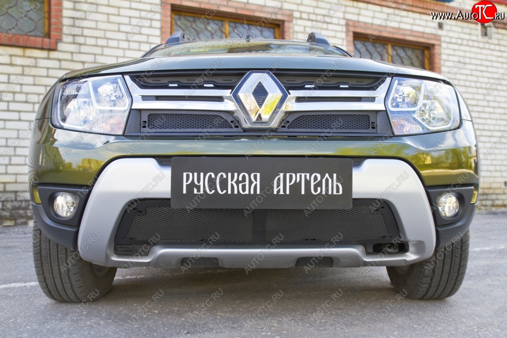 1 139 р. Защитная сетка решетки радиатора РА  Renault Duster  HS (2015-2021) рестайлинг  с доставкой в г. Санкт‑Петербург