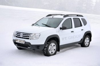 4 949 р. Пластиковые пороги Petroil Tuning ❞Чистые штаны❝ Renault Duster HS дорестайлинг (2010-2015) (Тисненый пластик)  с доставкой в г. Санкт‑Петербург. Увеличить фотографию 3