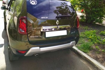 899 р. Защитная накладка заднего бампера Тюн-Авто  Renault Duster  HS (2010-2021) дорестайлинг, рестайлинг  с доставкой в г. Санкт‑Петербург. Увеличить фотографию 2