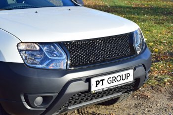 8 649 р. Решетка радиатора Petroil Tuning  Renault Duster  HS (2010-2015) дорестайлинг  с доставкой в г. Санкт‑Петербург. Увеличить фотографию 2