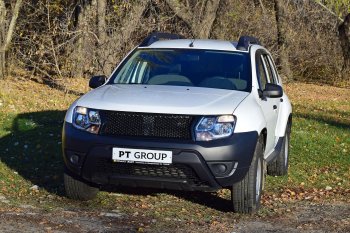 8 649 р. Решетка радиатора Petroil Tuning  Renault Duster  HS (2010-2015) дорестайлинг  с доставкой в г. Санкт‑Петербург. Увеличить фотографию 3