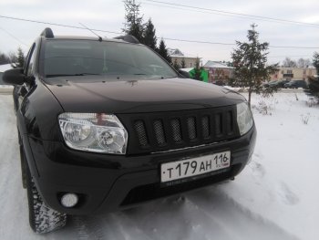 3 699 р. Решётка радиатора Sport  Renault Duster  HS (2010-2021) дорестайлинг, рестайлинг (Неокрашенная)  с доставкой в г. Санкт‑Петербург. Увеличить фотографию 7