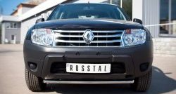 6 649 р. Одинарная защита переднего бампера диаметром 42 мм (4x2) Russtal Renault Duster HS дорестайлинг (2010-2015)  с доставкой в г. Санкт‑Петербург. Увеличить фотографию 1