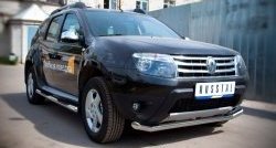 15 999 р. Одинарная защита переднего бампера диаметром 63 мм (4x4) SLITKOFF Renault Duster HS дорестайлинг (2010-2015)  с доставкой в г. Санкт‑Петербург. Увеличить фотографию 3