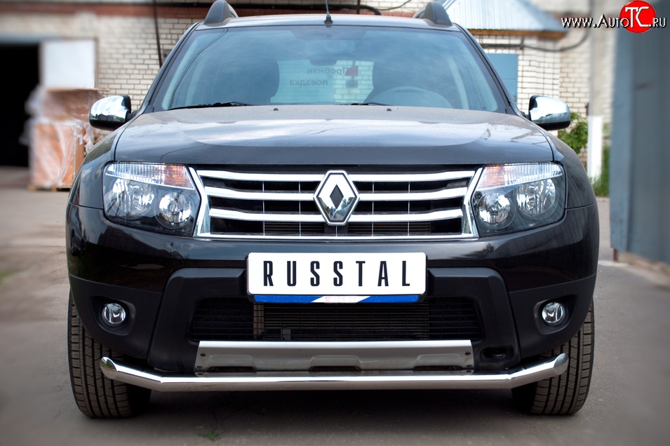 15 999 р. Одинарная защита переднего бампера диаметром 63 мм (4x4) SLITKOFF Renault Duster HS дорестайлинг (2010-2015)  с доставкой в г. Санкт‑Петербург