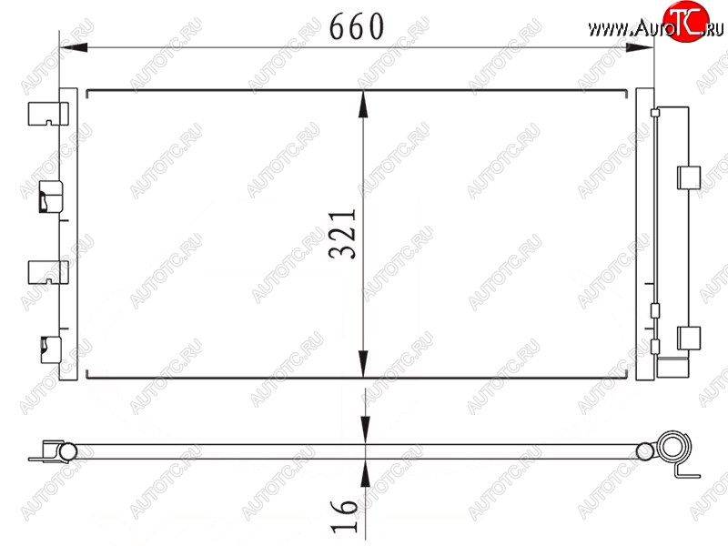 4 999 р. Радиатор кондиционера SAT  Renault Duster  HS (2010-2015) дорестайлинг  с доставкой в г. Санкт‑Петербург