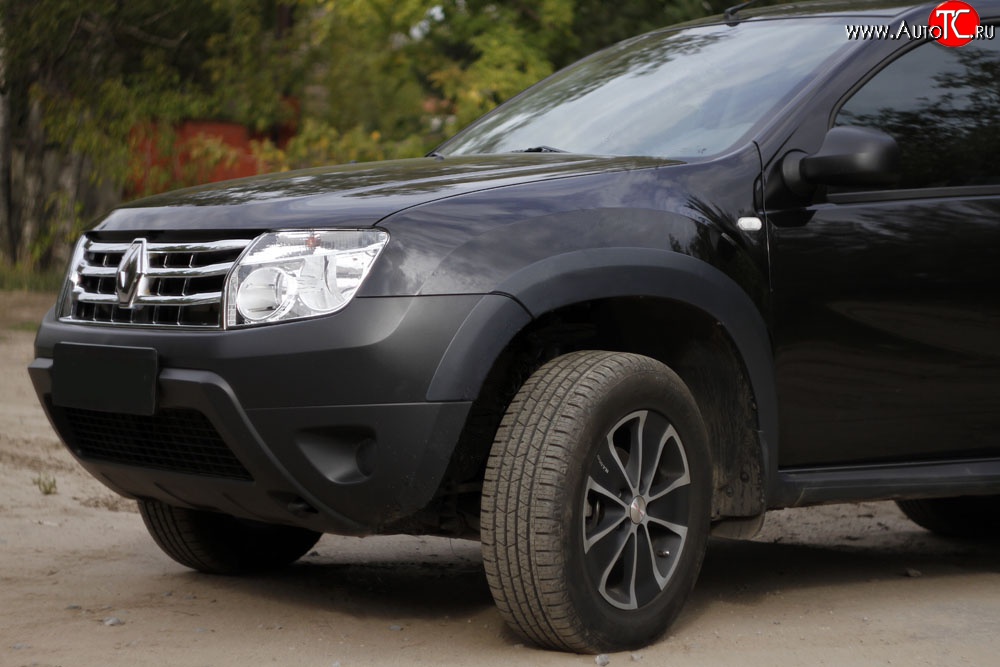 8 599 р. Накладки арок RA (комплект)  Renault Duster  HS (2010-2015) дорестайлинг (Поверхность шагрень)  с доставкой в г. Санкт‑Петербург