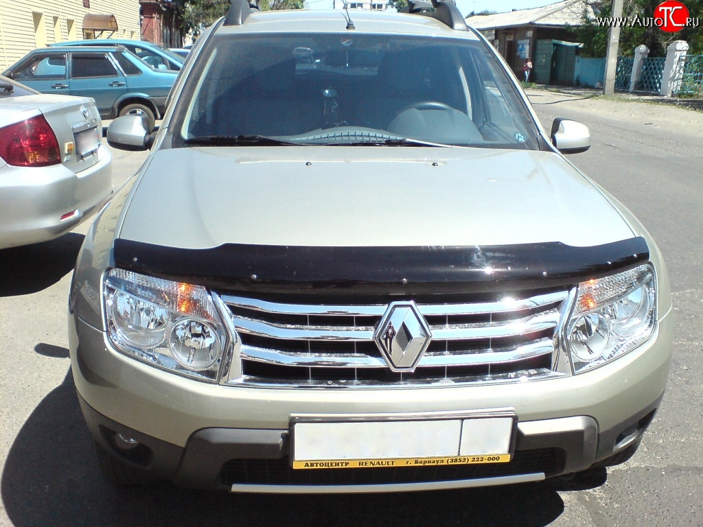 2 799 р. Дефлектор капота NovLine Renault Duster HS дорестайлинг (2010-2015)  с доставкой в г. Санкт‑Петербург