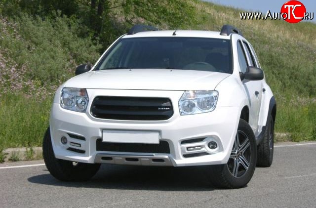 15 999 р. Передний бампер Sport Renault Duster HS дорестайлинг (2010-2015) (Неокрашенный)  с доставкой в г. Санкт‑Петербург