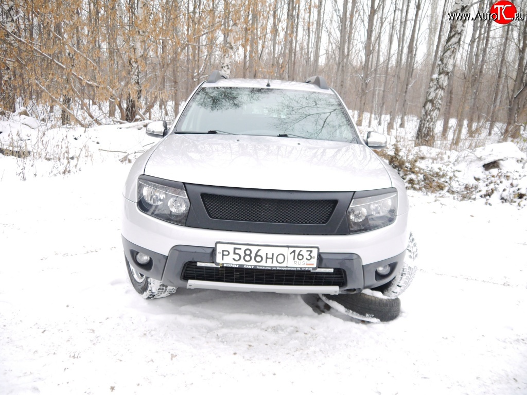 4 599 р. Решётка радиатора DM-Style  Renault Duster  HS (2010-2015) дорестайлинг (Без сетки, Неокрашенная глянец (под окраску))  с доставкой в г. Санкт‑Петербург