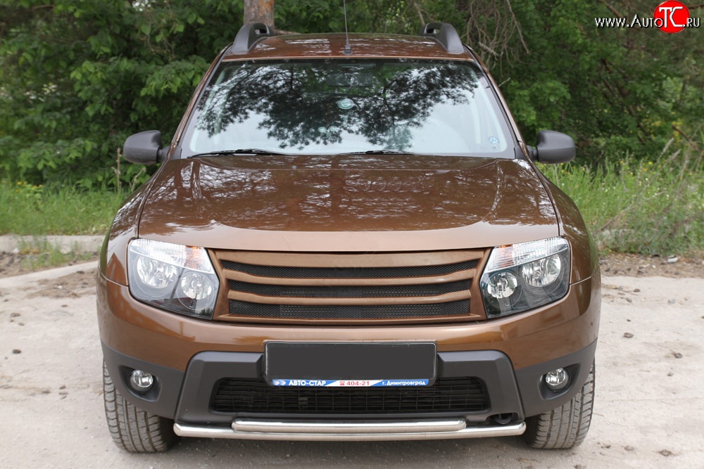 4 999 р. Решётка радиатора RA  Renault Duster  HS (2010-2021) дорестайлинг, рестайлинг (Неокрашенная)  с доставкой в г. Санкт‑Петербург