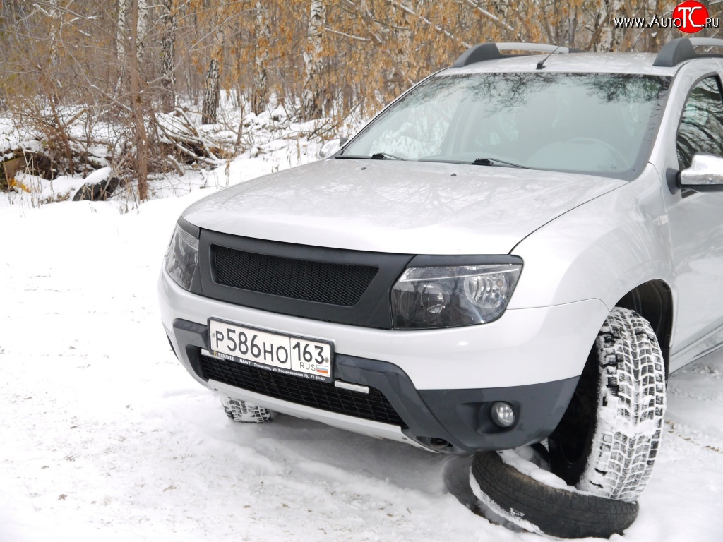 899 р. Реснички на фары DM-Style  Renault Duster  HS (2010-2021) дорестайлинг, рестайлинг (Неокрашенные)  с доставкой в г. Санкт‑Петербург