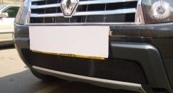 1 469 р. Сетка на бампер Russtal (хром)  Renault Duster  HS (2010-2015)  с доставкой в г. Санкт‑Петербург. Увеличить фотографию 2