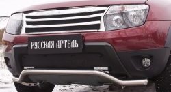 1 189 р. Зимняя заглушка решетки переднего бампера (с дхо и обвесом) РА Renault Duster HS дорестайлинг (2010-2015)  с доставкой в г. Санкт‑Петербург. Увеличить фотографию 3