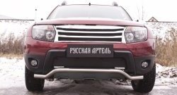 1 189 р. Зимняя заглушка решетки переднего бампера (с дхо и обвесом) РА Renault Duster HS дорестайлинг (2010-2015)  с доставкой в г. Санкт‑Петербург. Увеличить фотографию 1