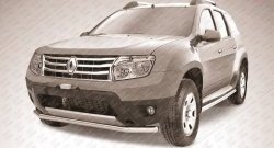 Одинарная защита переднего бампера из трубы диаметром 57 мм Slitkoff Renault (Рено) Duster (Дастер)  HS (2010-2015) HS дорестайлинг