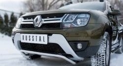 11 449 р. Защита переднего бампера (Ø42 мм волна, нержавейка) Russtal Renault Duster HS рестайлинг (2015-2021)  с доставкой в г. Санкт‑Петербург. Увеличить фотографию 2