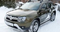 11 449 р. Защита переднего бампера (Ø42 мм волна, нержавейка) Russtal Renault Duster HS рестайлинг (2015-2021)  с доставкой в г. Санкт‑Петербург. Увеличить фотографию 4