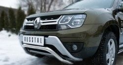 13 349 р. Защита переднего бампера (Ø63 мм волна, нержавейка) SLITKOFF Renault Duster HS рестайлинг (2015-2021)  с доставкой в г. Санкт‑Петербург. Увеличить фотографию 2