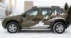 13 099 р. Широкая защита порогов (рестайлинг) Russtal Renault Duster HS рестайлинг (2015-2021) (Защита порогов с со скосами на торцах (вариант 1))  с доставкой в г. Санкт‑Петербург. Увеличить фотографию 4