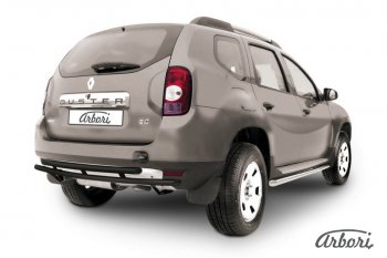 5 399 р. Защита заднего бампера Arbori  Renault Duster  HS (2010-2015) дорестайлинг  с доставкой в г. Санкт‑Петербург. Увеличить фотографию 1