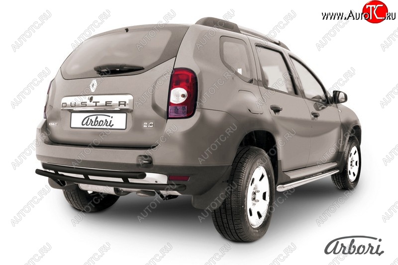 5 399 р. Защита заднего бампера Arbori  Renault Duster  HS (2010-2015) дорестайлинг  с доставкой в г. Санкт‑Петербург