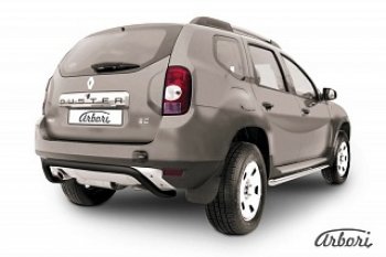 5 939 р. Защита заднего бампера Arbori Renault Duster HS дорестайлинг (2010-2015)  с доставкой в г. Санкт‑Петербург. Увеличить фотографию 1