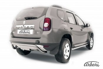 16 649 р. Защита заднего бампера Arbori  Renault Duster  HS (2010-2015) дорестайлинг  с доставкой в г. Санкт‑Петербург. Увеличить фотографию 1