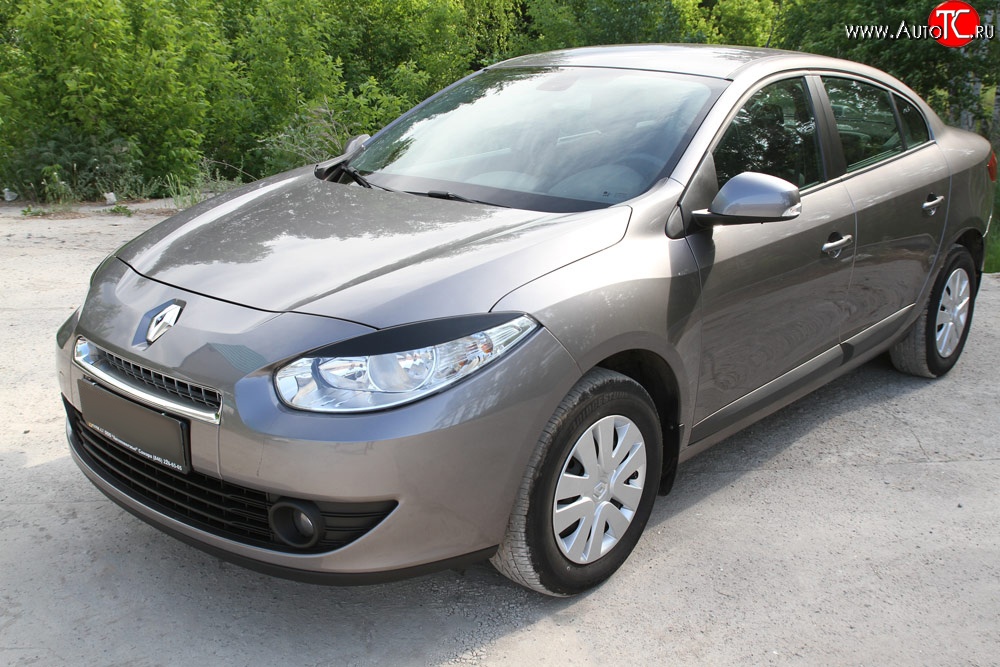 869 р. Реснички RA на фары дорестайлинг  Renault Fluence (2010-2012) дорестайлинг (Неокрашенные)  с доставкой в г. Санкт‑Петербург