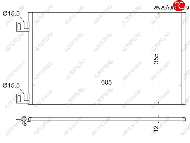 4 999 р. Радиатор кондиционера SAT  Renault Kangoo  KW0 (2008-2013) дорестайлинг  с доставкой в г. Санкт‑Петербург