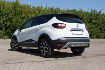 24 649 р. Защита порогов из трубы Ø63 Petroil Tuning  Renault Kaptur (2016-2024) дорестайлинг, рестайлинг (Нержавеющая полированная сталь)  с доставкой в г. Санкт‑Петербург. Увеличить фотографию 1