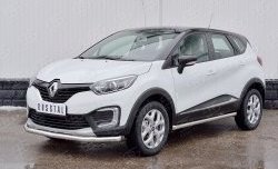 15 449 р. Защита переднего бампера (Ø63 мм, нержавейка) SLITKOFF Renault Kaptur дорестайлинг (2016-2020)  с доставкой в г. Санкт‑Петербург. Увеличить фотографию 2