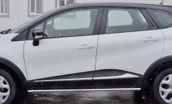 17 499 р. Защита порогов из круглой трубы диаметром 42 мм SLITKOFF Renault Kaptur дорестайлинг (2016-2020)  с доставкой в г. Санкт‑Петербург. Увеличить фотографию 4