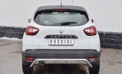 10 949 р. Защита заднего бампера (Ø42 мм волна, нержавейка) Russtal Renault Kaptur дорестайлинг (2016-2020)  с доставкой в г. Санкт‑Петербург. Увеличить фотографию 1