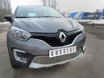 4 299 р. Сетка нижнего воздухозаборника (нержавеющая сталь) Russtal Renault Kaptur дорестайлинг (2016-2020)  с доставкой в г. Санкт‑Петербург. Увеличить фотографию 2