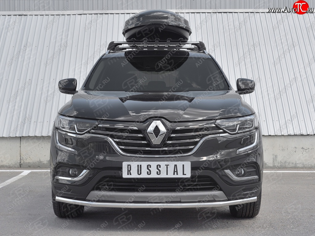 7 349 р. Защита переднего бампера (Ø42 мм, нержавейка) Russtal Renault Koleos 2 (2016-2024)  с доставкой в г. Санкт‑Петербург