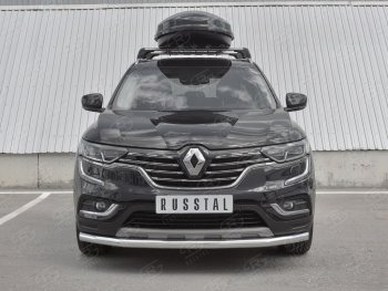 12 999 р. Защита переднего бампера (Ø63 мм, нержавейка) Russtal Renault Koleos 2 (2016-2024)  с доставкой в г. Санкт‑Петербург. Увеличить фотографию 1