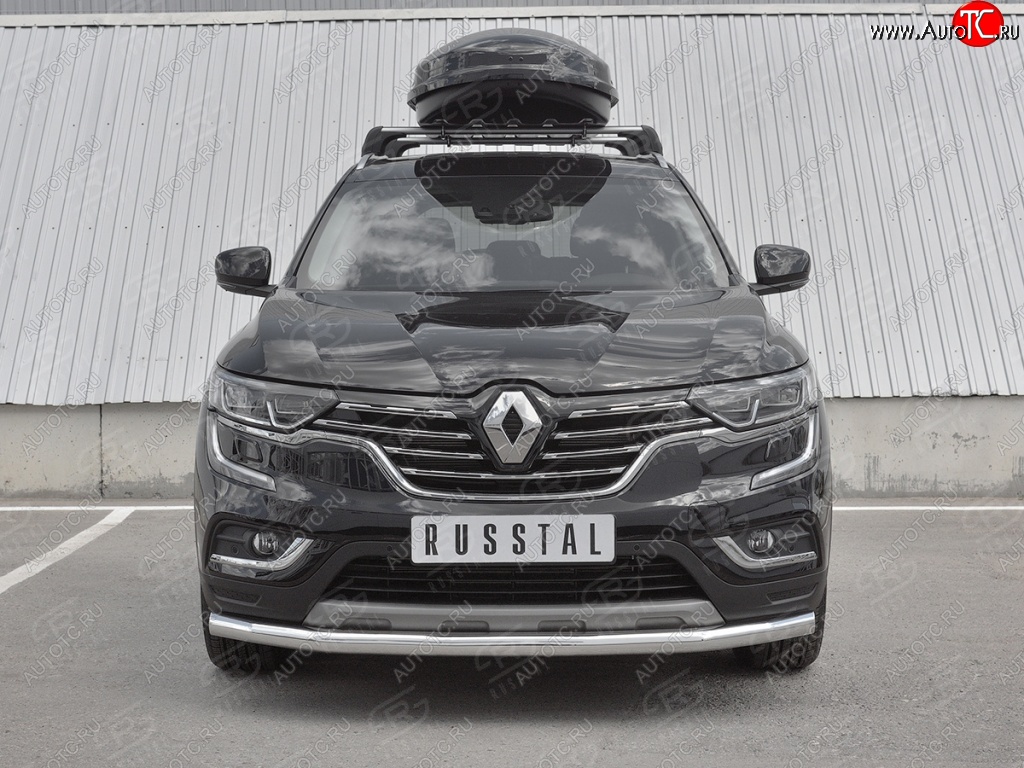 12 999 р. Защита переднего бампера (Ø63 мм, нержавейка) Russtal Renault Koleos 2 (2016-2024)  с доставкой в г. Санкт‑Петербург