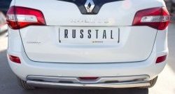 18 549 р. Защита заднего бампера (Ø75x42 мм, нержавейка) Russtal  Renault Koleos ( 1) (2007-2016) Phase 1, Phase 2, Phase 3  с доставкой в г. Санкт‑Петербург. Увеличить фотографию 2