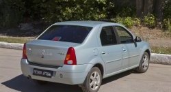 1 239 р. Защитная накладка на задний бампер RA  Renault Logan  1 (2004-2010) дорестайлинг  с доставкой в г. Санкт‑Петербург. Увеличить фотографию 2