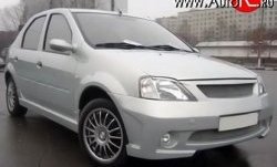 4 249 р. Пороги накладки Street Renault Logan 1 дорестайлинг (2004-2010) (Неокрашенные)  с доставкой в г. Санкт‑Петербург. Увеличить фотографию 2