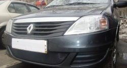 2 199 р. Защитная сетка на бампер Russtal (черная) Renault Logan 1 дорестайлинг (2004-2010)  с доставкой в г. Санкт‑Петербург. Увеличить фотографию 1