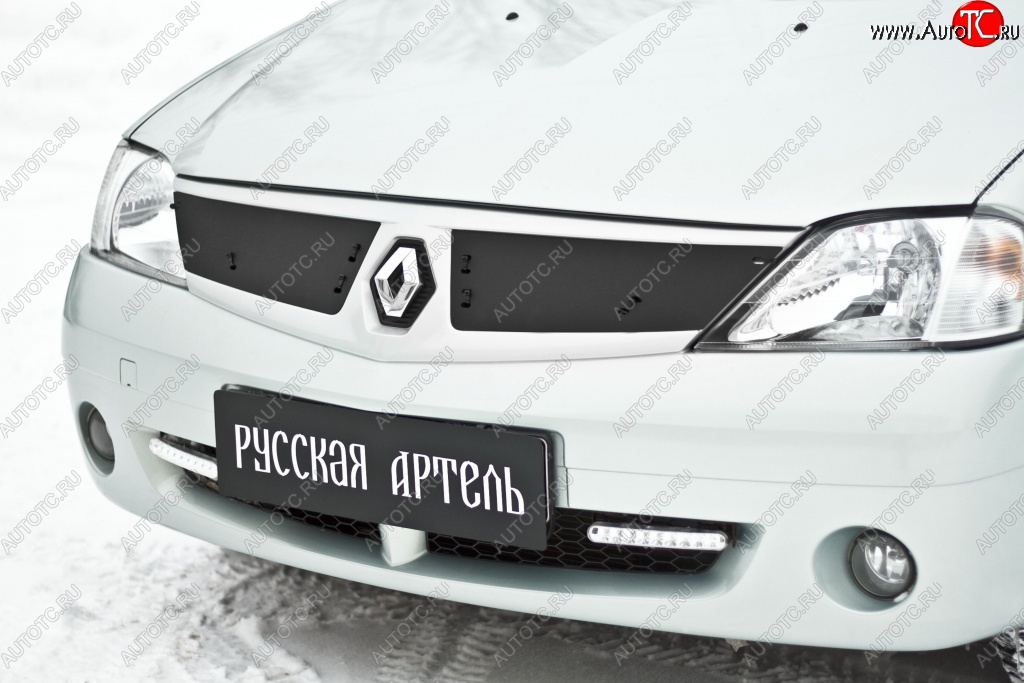 749 р. Зимняя заглушка решетки радиатора РА  Renault Logan  1 (2004-2010)  с доставкой в г. Санкт‑Петербург