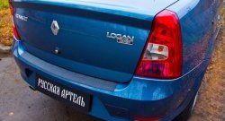 1 339 р. Защитная накладка на задний бампер RA  Renault Logan  1 (2010-2016) рестайлинг  с доставкой в г. Санкт‑Петербург. Увеличить фотографию 4