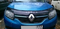 999 р. Дефлектор капота Russtal Renault Logan 2 рестайлинг (2018-2024)  с доставкой в г. Санкт‑Петербург. Увеличить фотографию 1