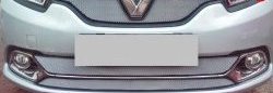1 859 р. Нижняя сетка на бампер (Privilege, Luxe) Russtal (хром)  Renault Logan  2 (2014-2018)  с доставкой в г. Санкт‑Петербург. Увеличить фотографию 1