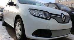 1 539 р. Сетка в решетку радиатора Russtal  Renault Logan  2 (2014-2018) дорестайлинг (хром)  с доставкой в г. Санкт‑Петербург. Увеличить фотографию 2